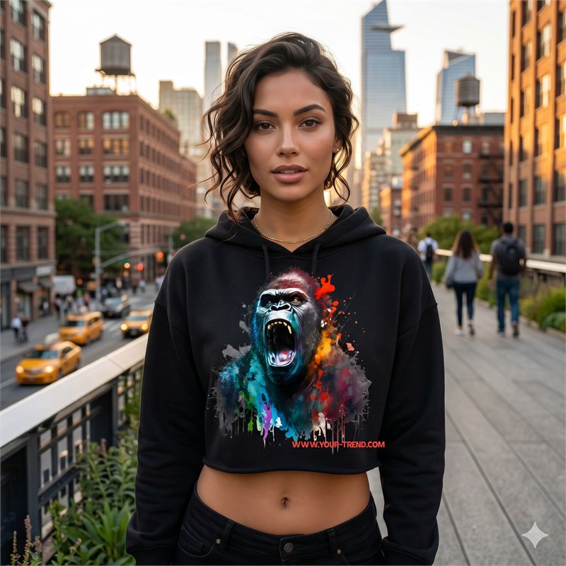 Silverback Crop Hoodie auf der Highline, New York